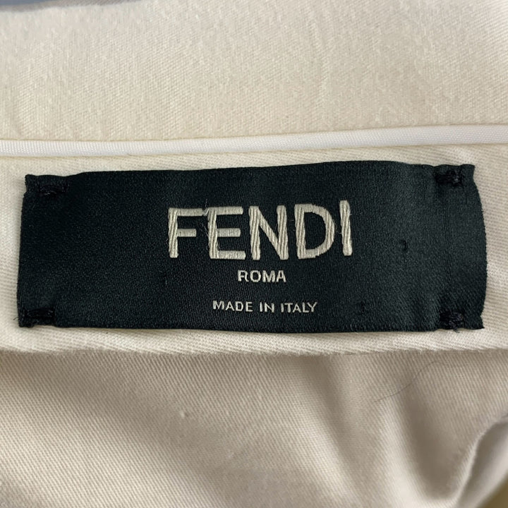 FENDI Size 30 Grey Viscose Flat Front Casual Pants