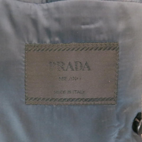 PRADA US 38 / IT 48 Navy Pinstripe Peak Lapel Double Breasted Sport Coat