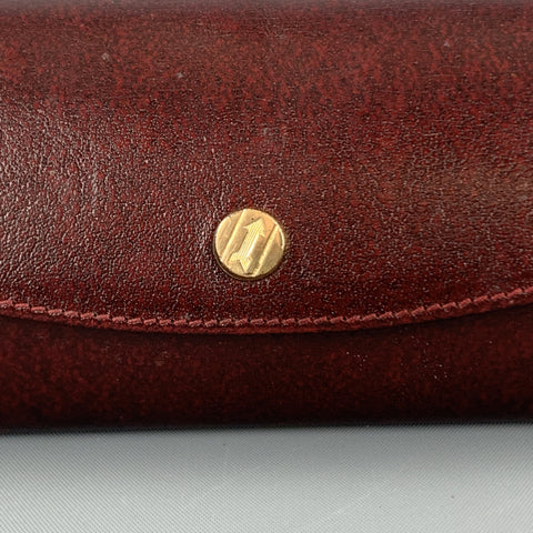 GOLDPFEIL Burgundy Leather SNap Closure Eyewear Case