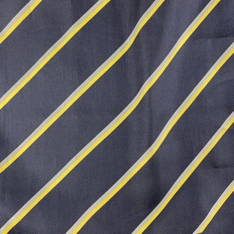 VINTAGE Navy Yellow Silk Pocket Square