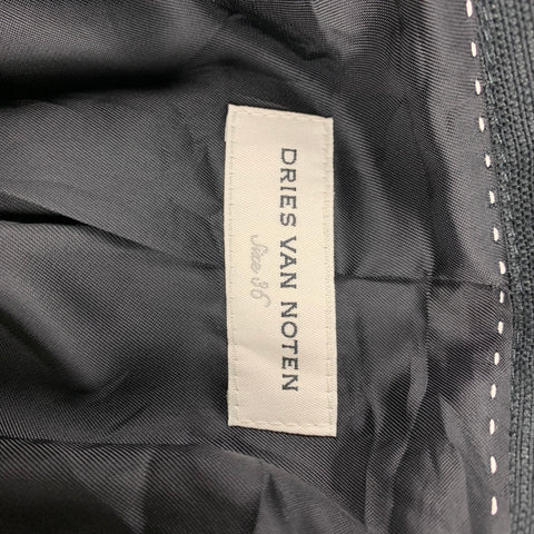 DRIES VAN NOTEN Size 6 Black Beaded Cotton / Linen Vest