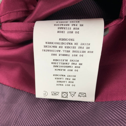 PAUL SMITH The Byard Size 44 Burgundy Black Velvet Rayon Silk Sport Coat