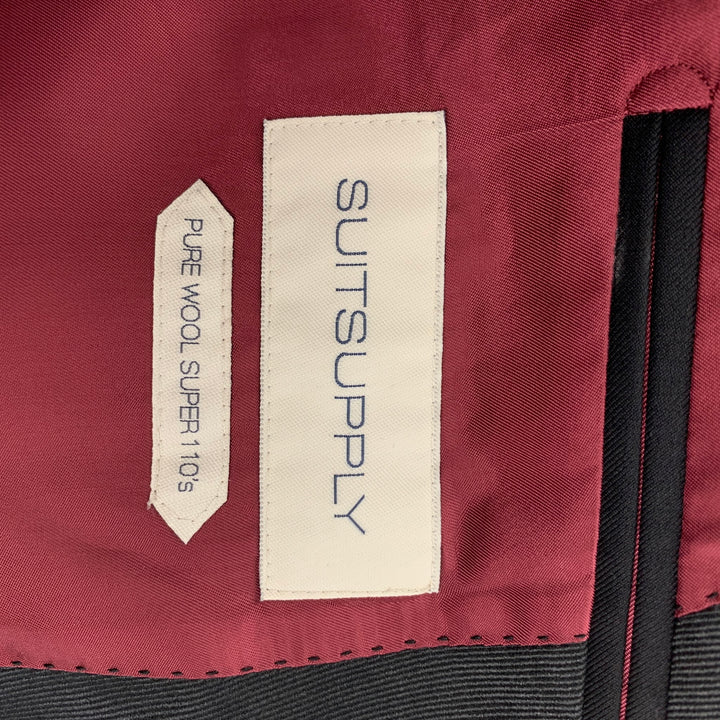 SUIT SUPPLY Size 44 Black Wool Tuxedo Sport Coat