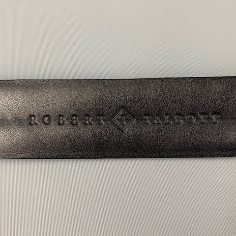 ROBERT TALBOTT Size 38 Black Embossed Leather Belt