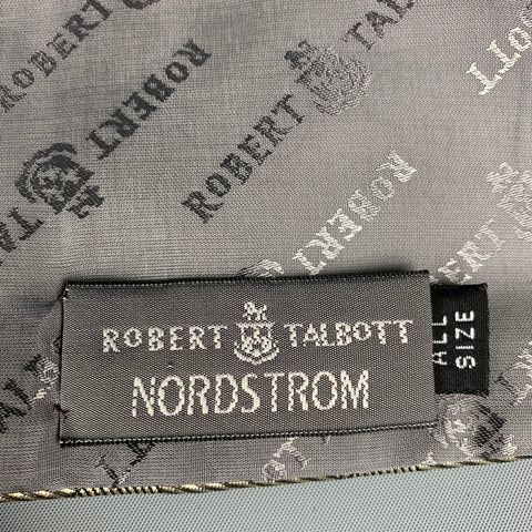 ROBERT TALBOTT Silver Black Stripe Silk Jacquard Cummerbund
