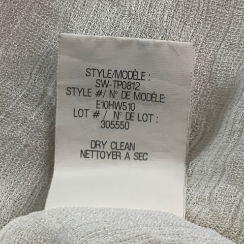 HELMUT LANG Size S White Triacetate Blend See Through Long Sleeve Casual Top