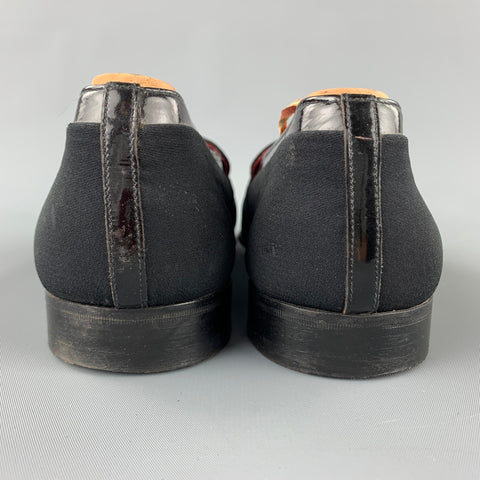 BALLY Adante Size 11 Black Silk Slip On Loafers