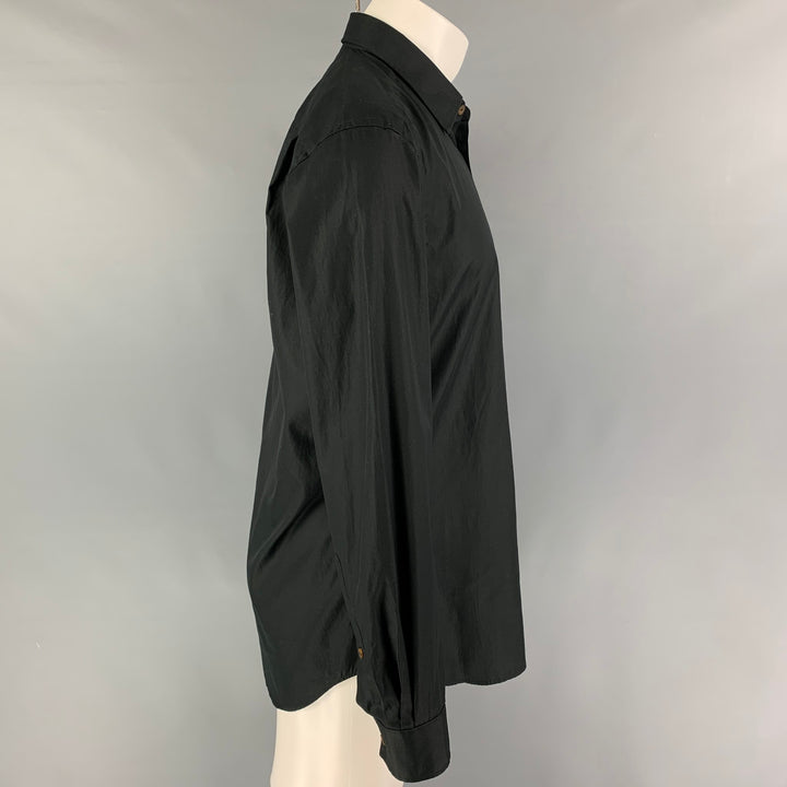 VIVIENNE WESTWOOD Size M Black Cotton Button Up Long Sleeve Shirt