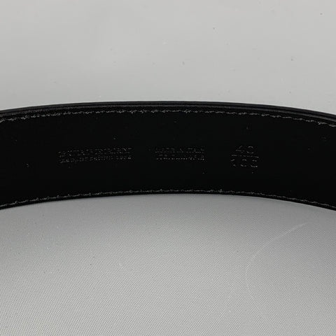 BURBERRY PRORSUM Size 40 Black Patent Leather Double Strap Belt