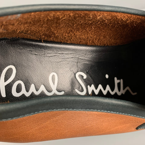 PAUL SMITH Size 10.5 Brown Multi-Color Leather Slip On Loafers