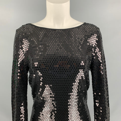 MICHAEL by MICHAEL KORS Size S Black Long Sleeve Below Knee Cocktail Dress