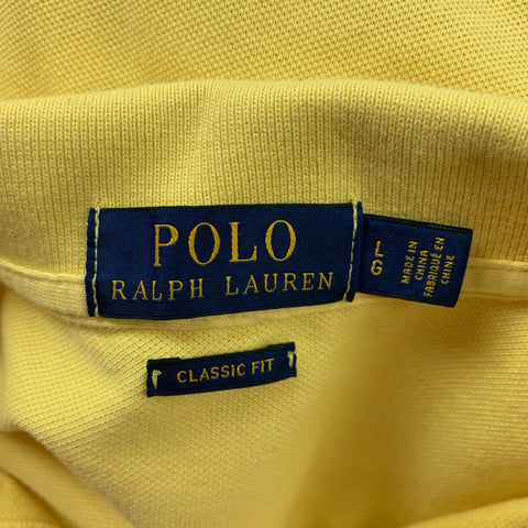 POLO by RALPH LAUREN Size L Yellow Cotton Short Sleeve Polo