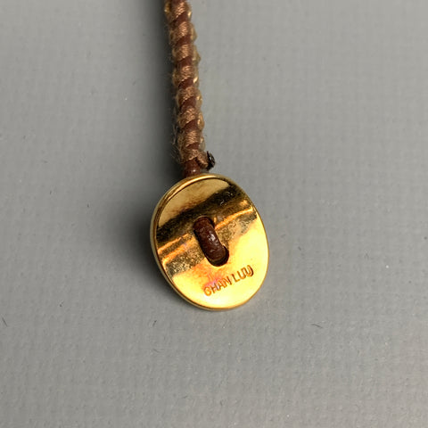 CHAN LUU Tan Leather Sterling Silver Necklace