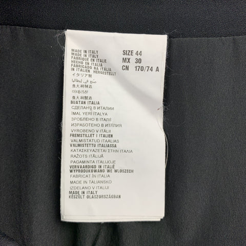 MIU MIU Size 8 Black Acetate / Viscose Side Slit A-Line Skirt