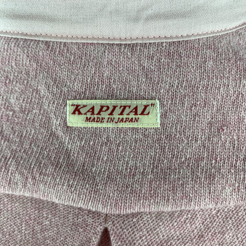 KAPITAL Rose Knitted Wool Button Up Size L Long Sleeve Shirt