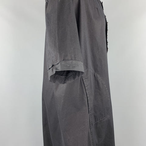 COMME des GARCONS Size S Black Cotton Peter Pan Collar Oversized Shirt Dress