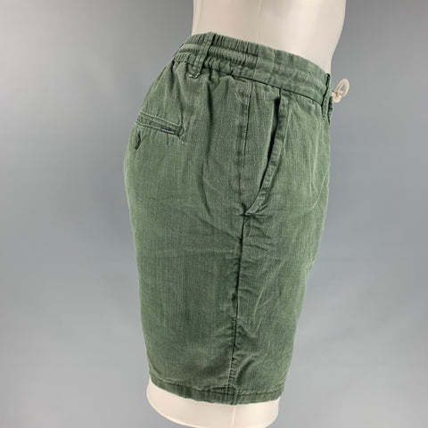 SCOTCH AND SODA Taille 31 Short à cordon de serrage en lin et coton vert