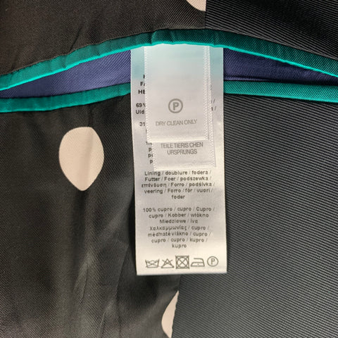 PAUL SMITH Size M Black Wool / Polyamide Double Breasted Tuxedo Coat