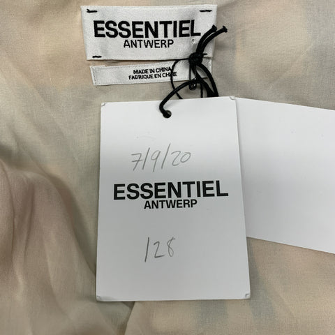 ESSENTIEL Size 10 Multi-Color Polyester Paint Splattered Spaghetti Straps Dress