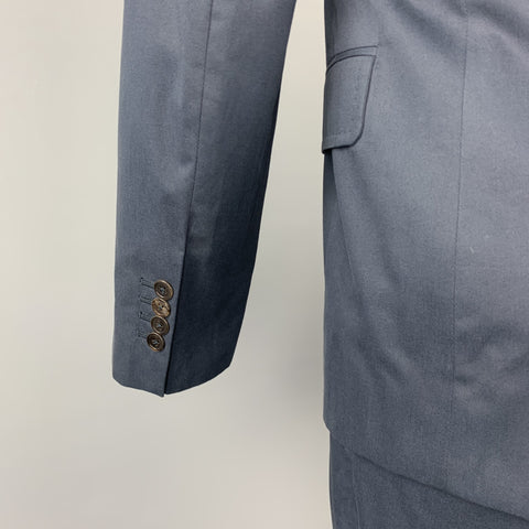ANN DEMEULEMEESTER 38 Regular Navy Cotton Notch Lapel Suit