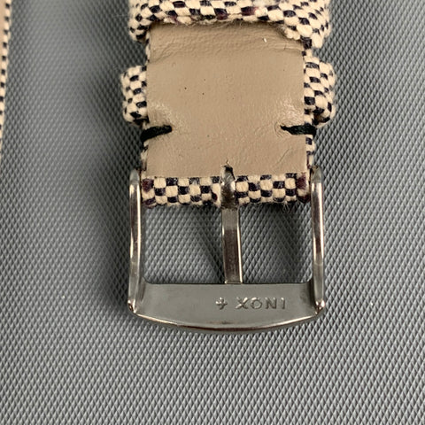 MERCI Grey Black Checkered Watch Band