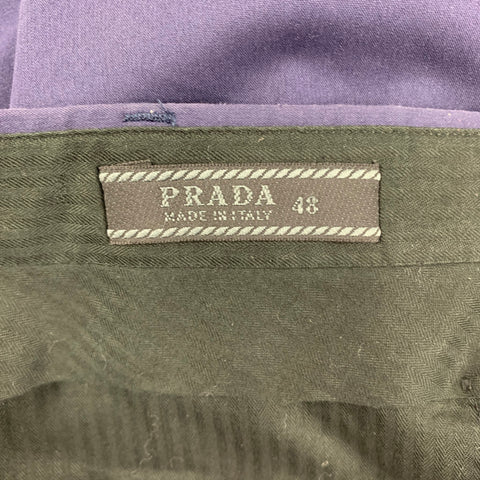 Vintage PRADA Size S Navy Cotton Spandex Buttoned 2 Piece Set