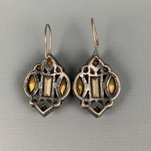 Boucles d'oreilles VINTAGE en strass argenté
