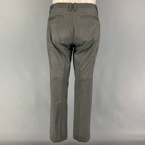 PAUL SMITH Size S Gray Glenplaid Cotton Silk Notch Lapel Suit