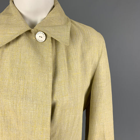 IDENTIFICACIÓN CHANEL 00C Talla 4 Abrigo de lino verde