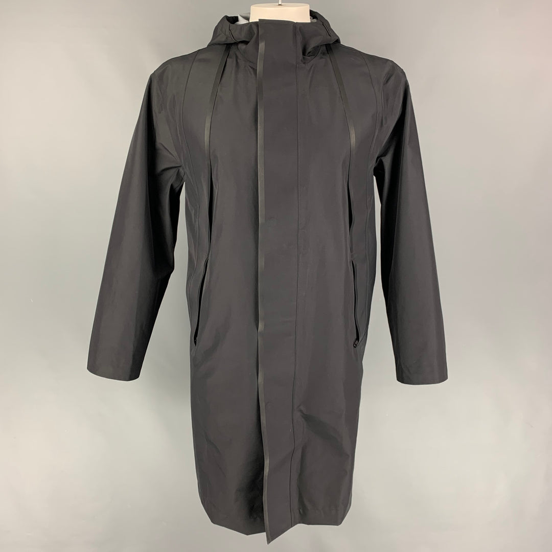 3.1 PHILLIP LIM Black Polyester Nylon Hooded Raincoat