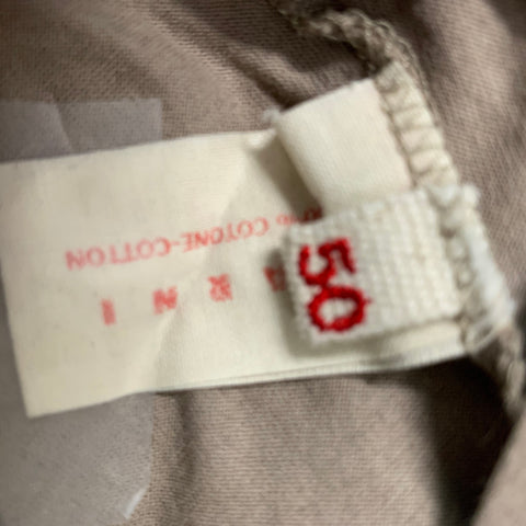 MARNI Size M Taupe Solid Cotton Scoop Neck T-shirt
