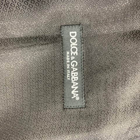 DOLCE & GABBANA Size 36 Black & White Wool Blend Peak Lapel 3 Piece Suit