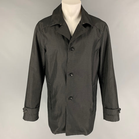 CALVIN KLEIN COLLECTION Size 40 Black Polyester Blend Coat