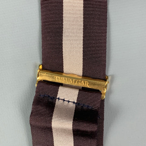 TRAFALGAR Brown Knitted Silk Ribbon Suspenders