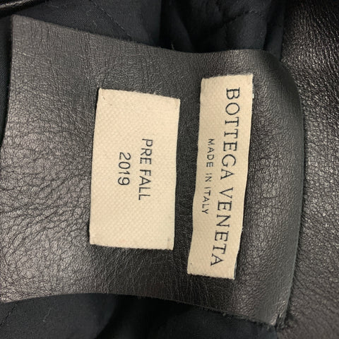 BOTTEGA VENETA by DANIEL LEE Pre-Fall 2019 Size 40 Black Calf Leather Biker Jacket