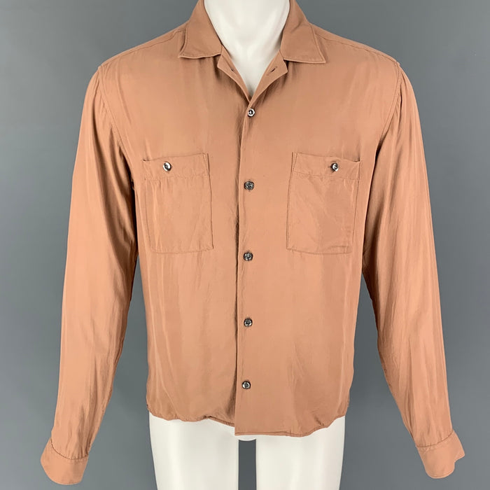 EMPORIO ARMANI Camisa de manga larga con botones, color malva, no listado, talla M