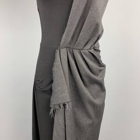 MCQ by ALEXANDER MCQUEEN Size S Black & Charcoal Viscose Blend Sleeveless Shift Dress