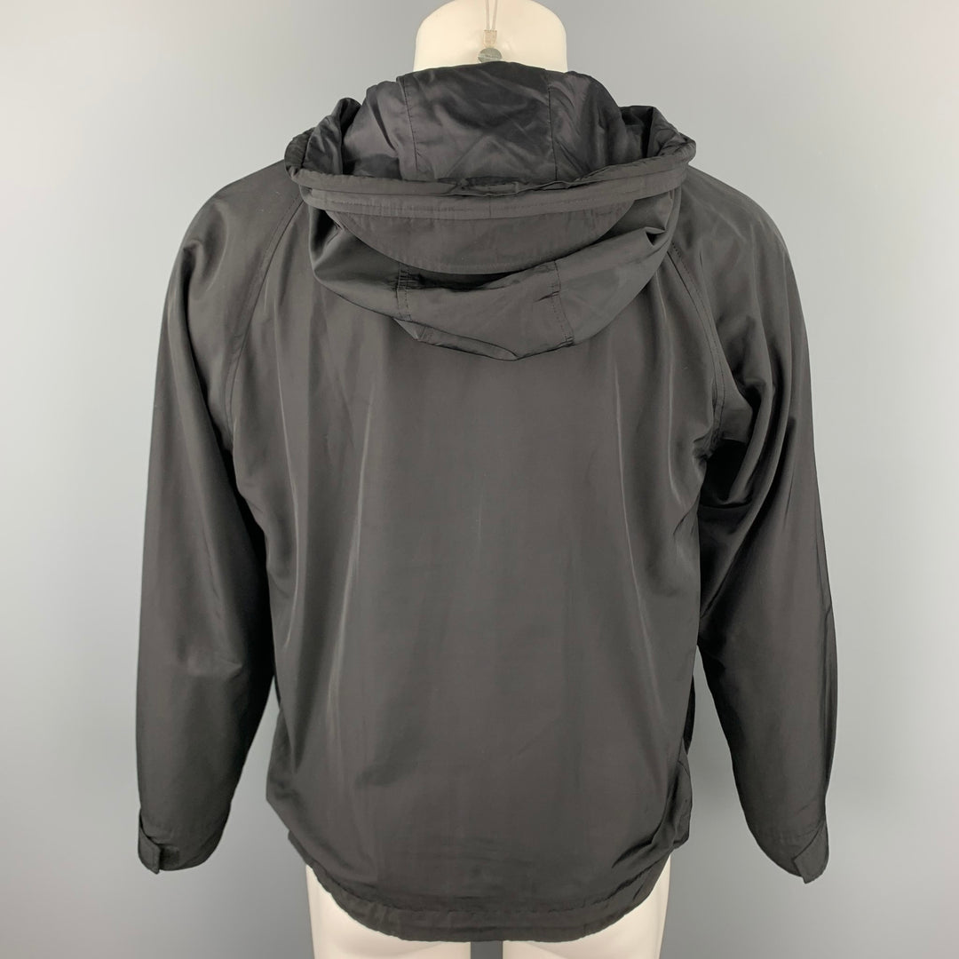 BARNEY'S NEW YORK Size S Black Polyester Hooded Jacket