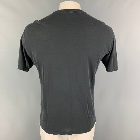 DSQUARED2 Size L Black White Graphic Crew-Neck T-shirt
