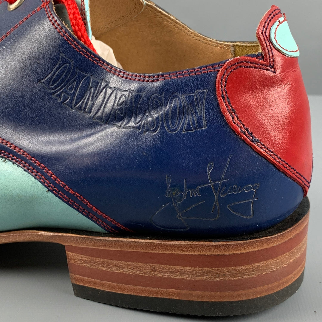 JOHN FLUEVOG Size 10 Blue Navy Leather Lace Up Shoes