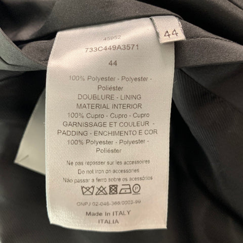 DIOR Size 34 Black Polyester Zip Up Jacket