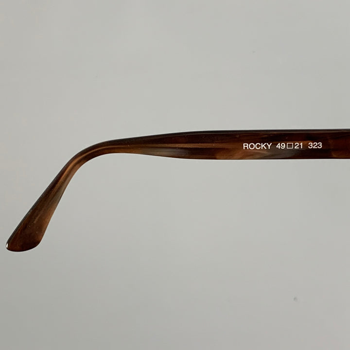 HARRY LARRY'S PARIS Brown Marbled Acetate Sunglasses