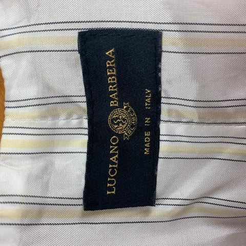 LUCIANO BARBERA Size 4 Mustard Leather Single Breasted Jacket