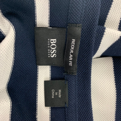BOSS by HUGO BOSS Taille XXL T-shirt à col rond en coton blanc marine