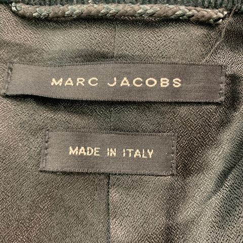 MARC JACOBS Size 40 Black Corduroy Cotton Notch Lapel Suit