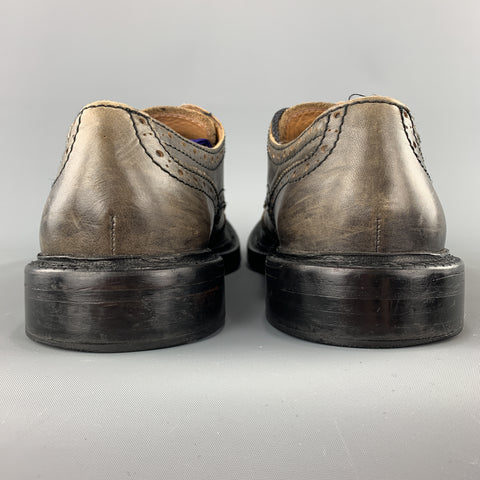 JUNYA WATANABE Size 10 Taupe Antique Leather Wingtip Lace Up Brogues