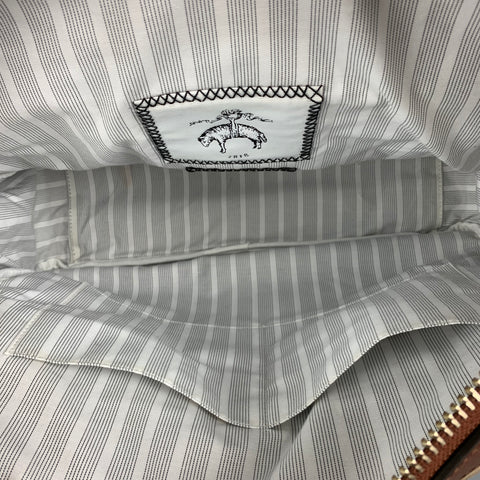 THOM BROWNE for BLACK FLEECE Beige & Brown Canvas & Leather Messenger Bag