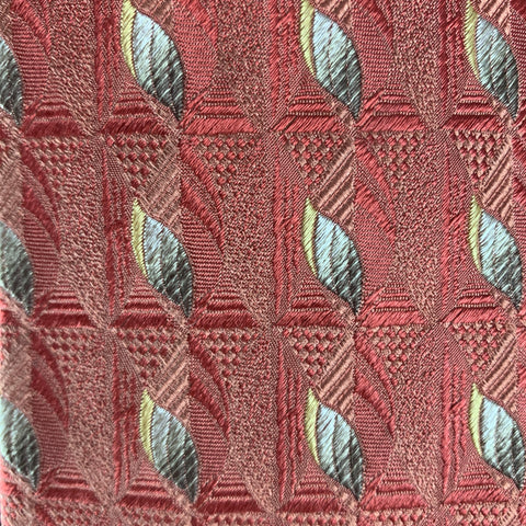 ERMENEGILDO ZEGNA Coral & Cream Jacquard Silk Tie