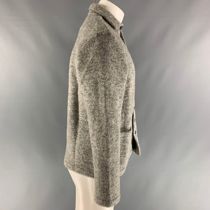 SUNNEI Size S Grey Heather Wool & Polyester Buttoned Jacket