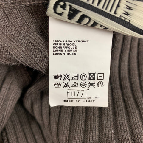 Vintage JEAN PAUL GAULTIER Size M Taupe Ribbed Knit Wool Sweater